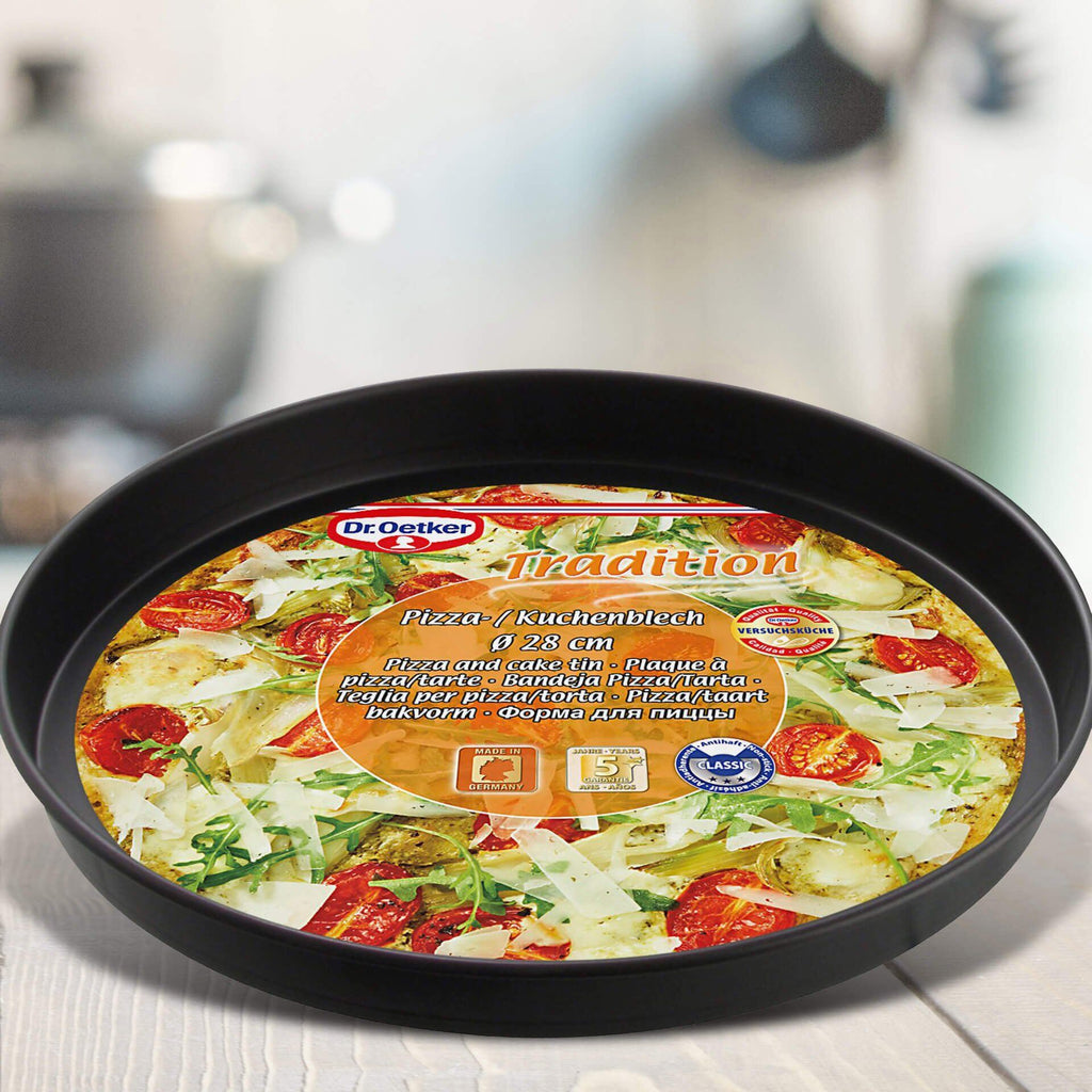 Bakside av Pizzaplate non-stick Ø28 cm varmebestandig til 230 °C - Dr. Oetker
