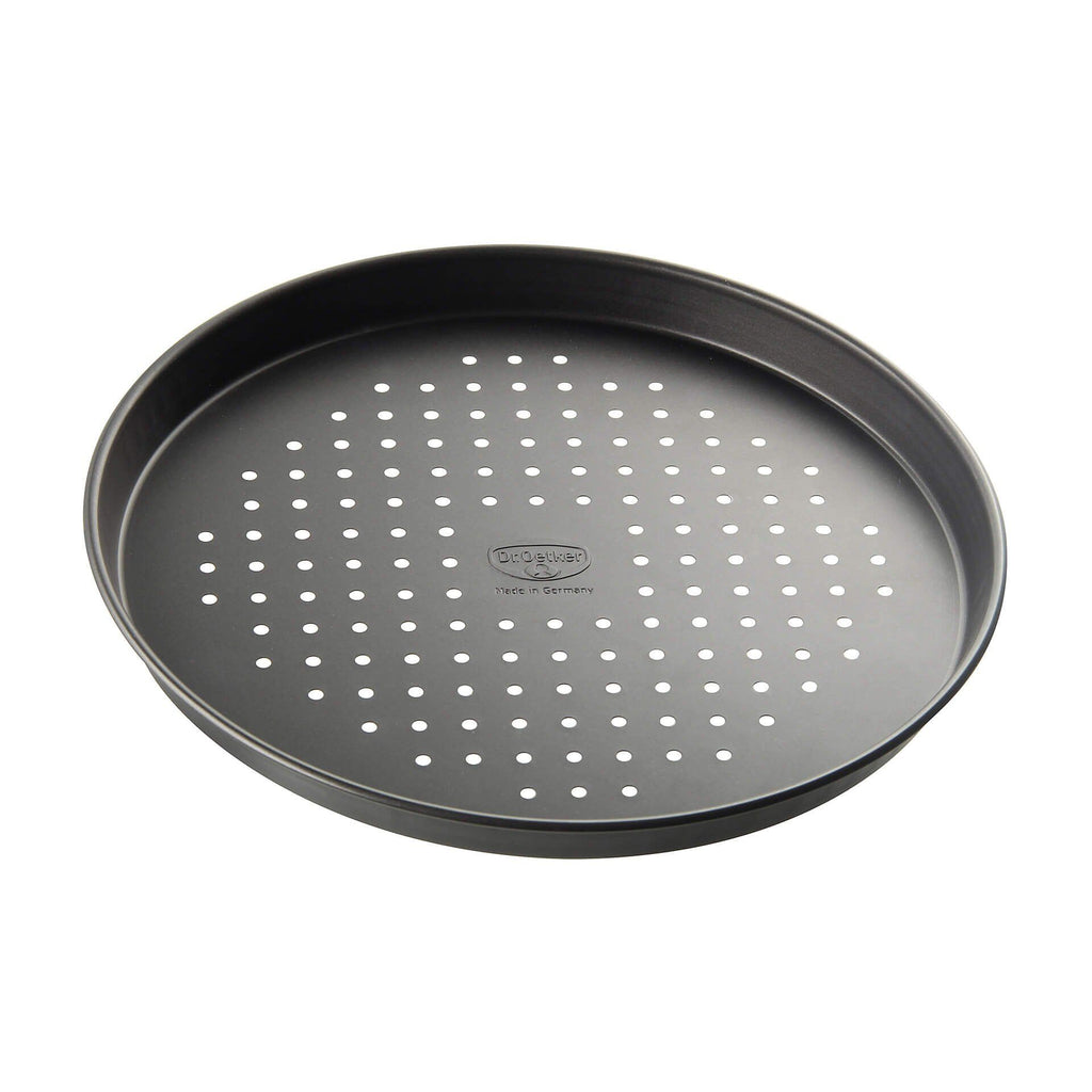 Pizzaplate perforert Ø28 cm non-stick Dr. Oetker forfra
