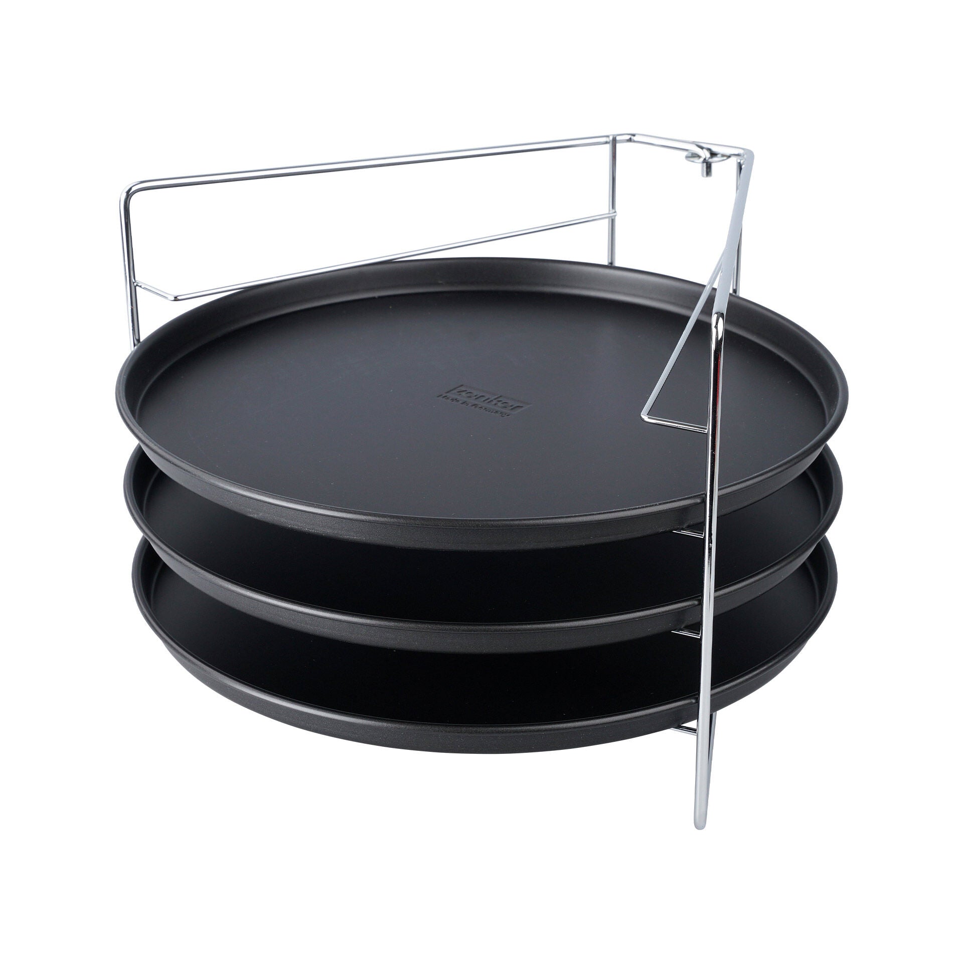 Pizzasett med 3 pizzaplater og stativ Ø29 cm fra Zenker for ovn