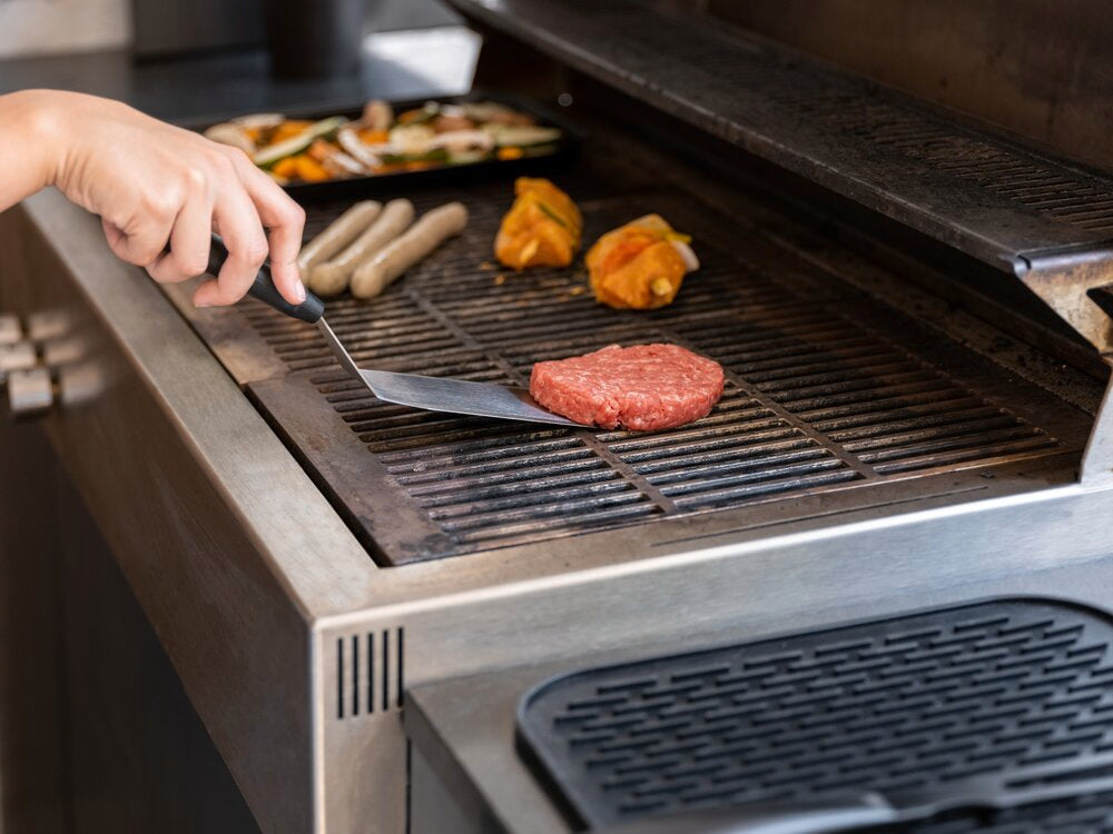 Plancha-spatel rustfritt stål svart BBQ WENKO bakside