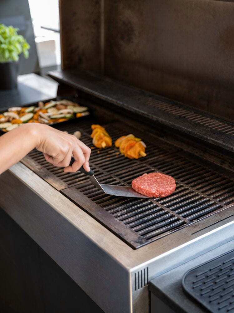 Plancha-spatel rustfritt stål svart BBQ WENKO detalj