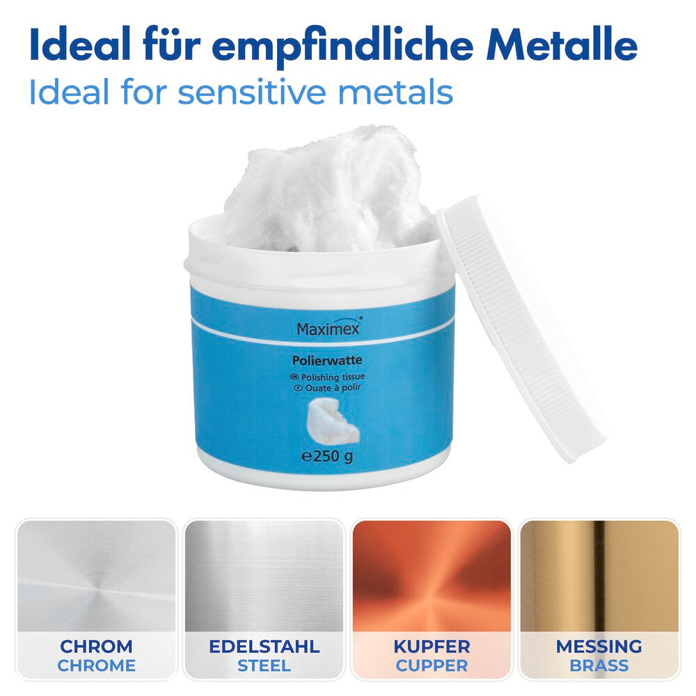 Polervatt for metall 250 g kobber, messing og rustfritt stål Maximex nærbilde