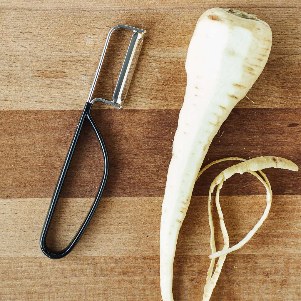 Detalj av blad på Potetskreller 16 cm rustfritt stål soft-touch