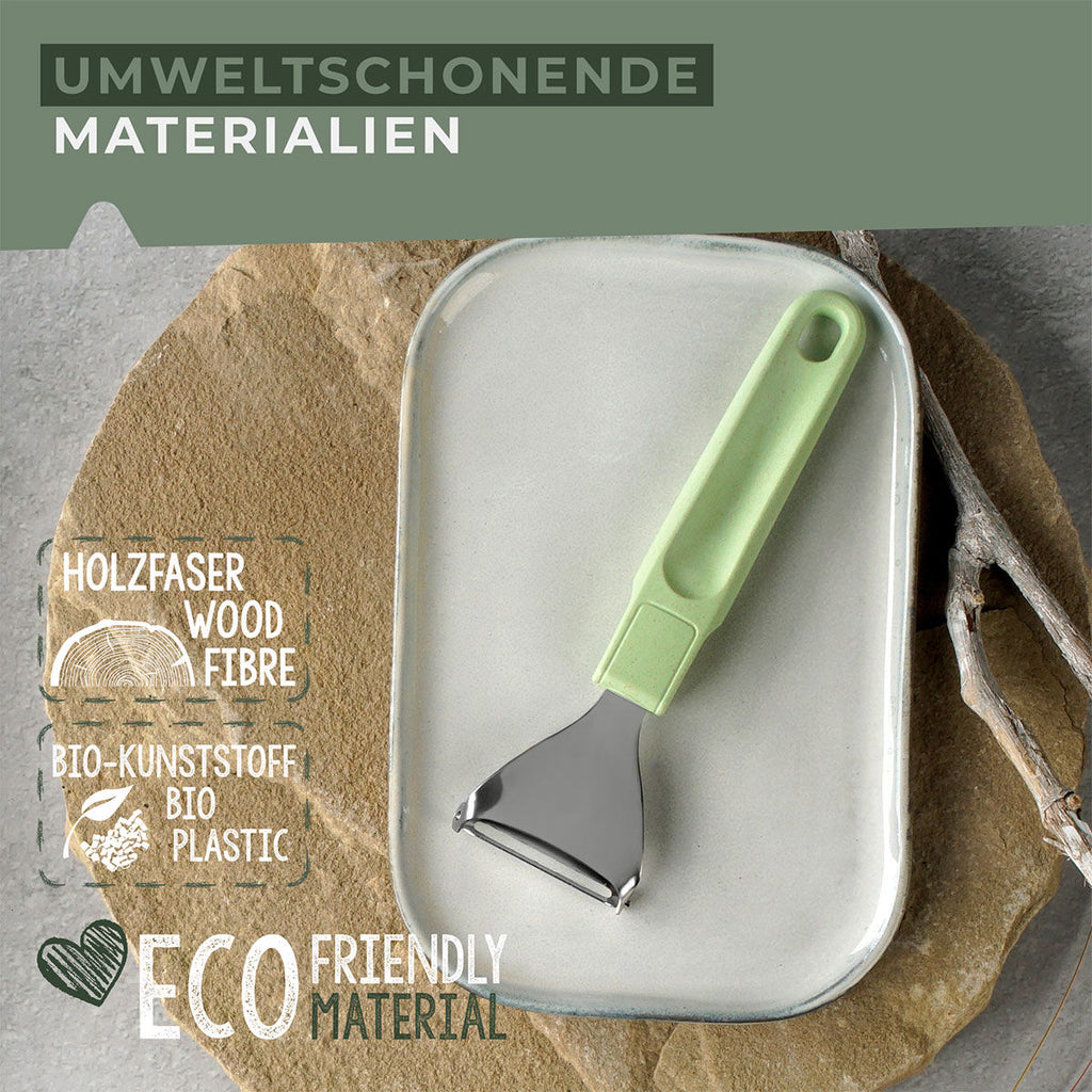 Potetskreller Ecolution 18 cm rustfritt stål sideprofil