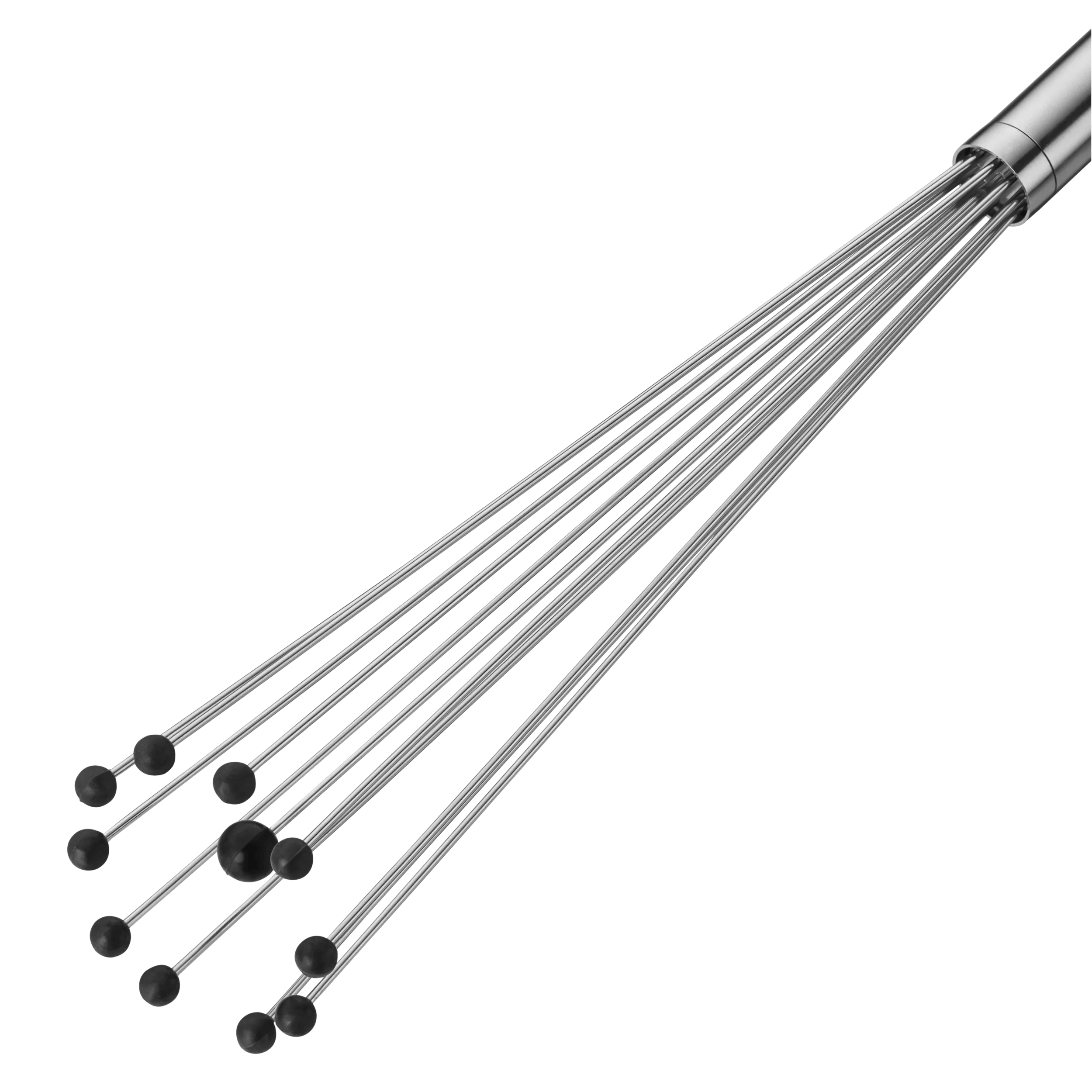 Detalj av fleksible tråder med silikonender på Profi Plus rørevisp med reduksjonsring