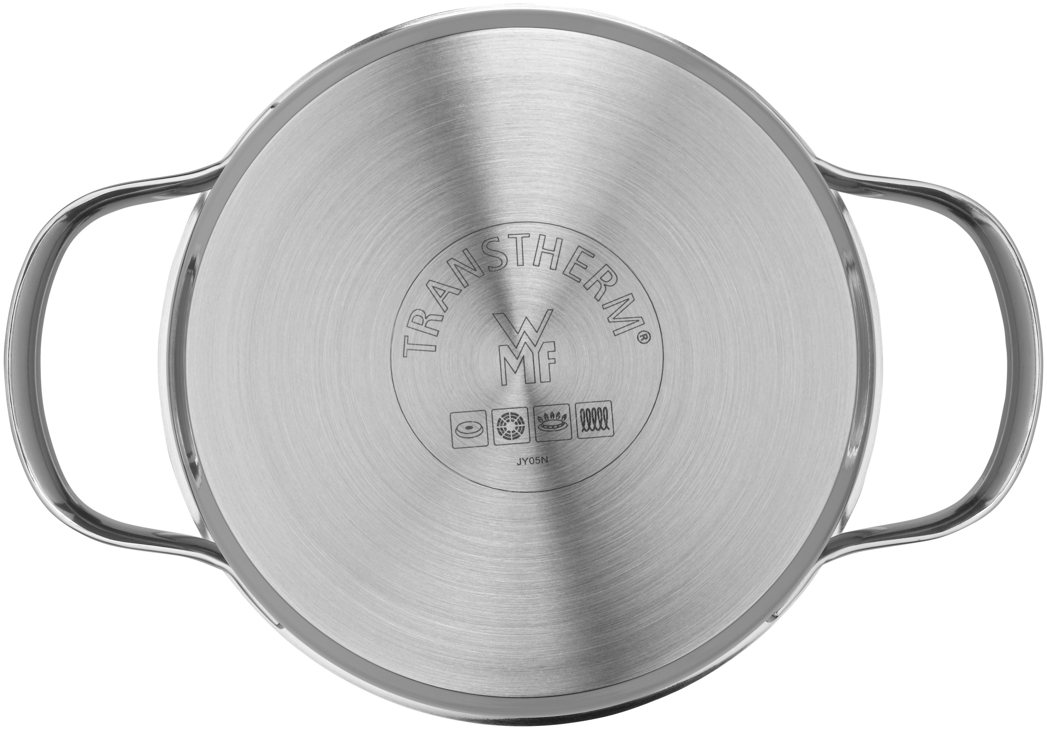 Provence Plus gryte med glasslokk 16 cm rustfritt stål bakside