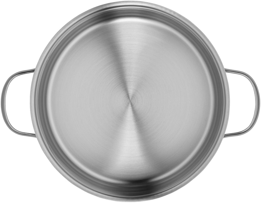 Provence Plus stekegryte med lokk 24 cm rustfritt stål 4,1 L bakside
