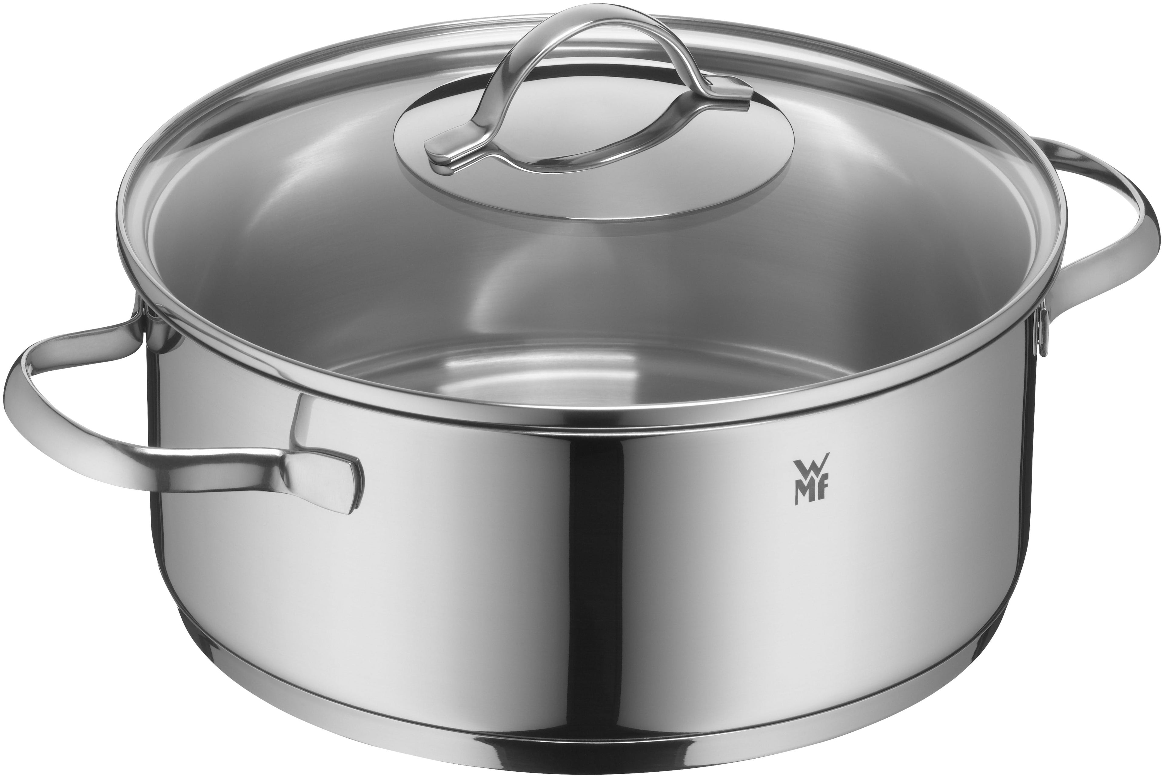 Provence Plus stekegryte med lokk 24 cm rustfritt stål 4,1 L forfra