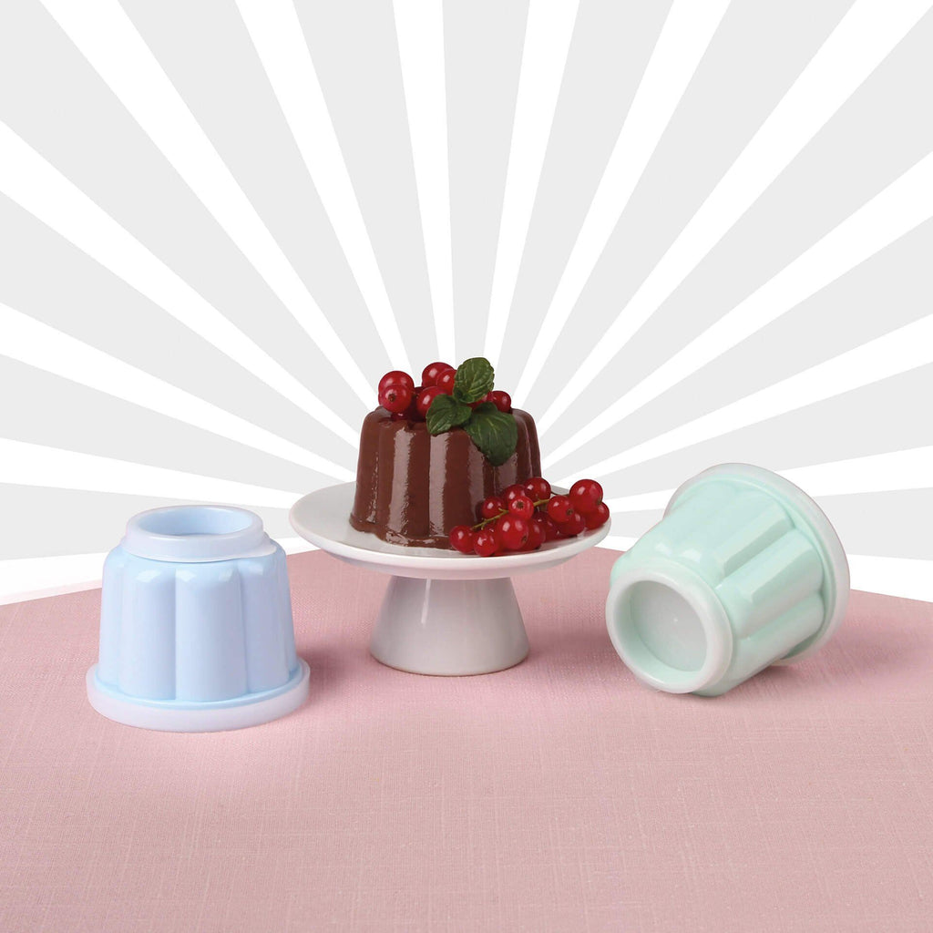 Puddingformer med lokk 150 ml 6 stk pastellfarger plast - Dr. Oetker nærbilde