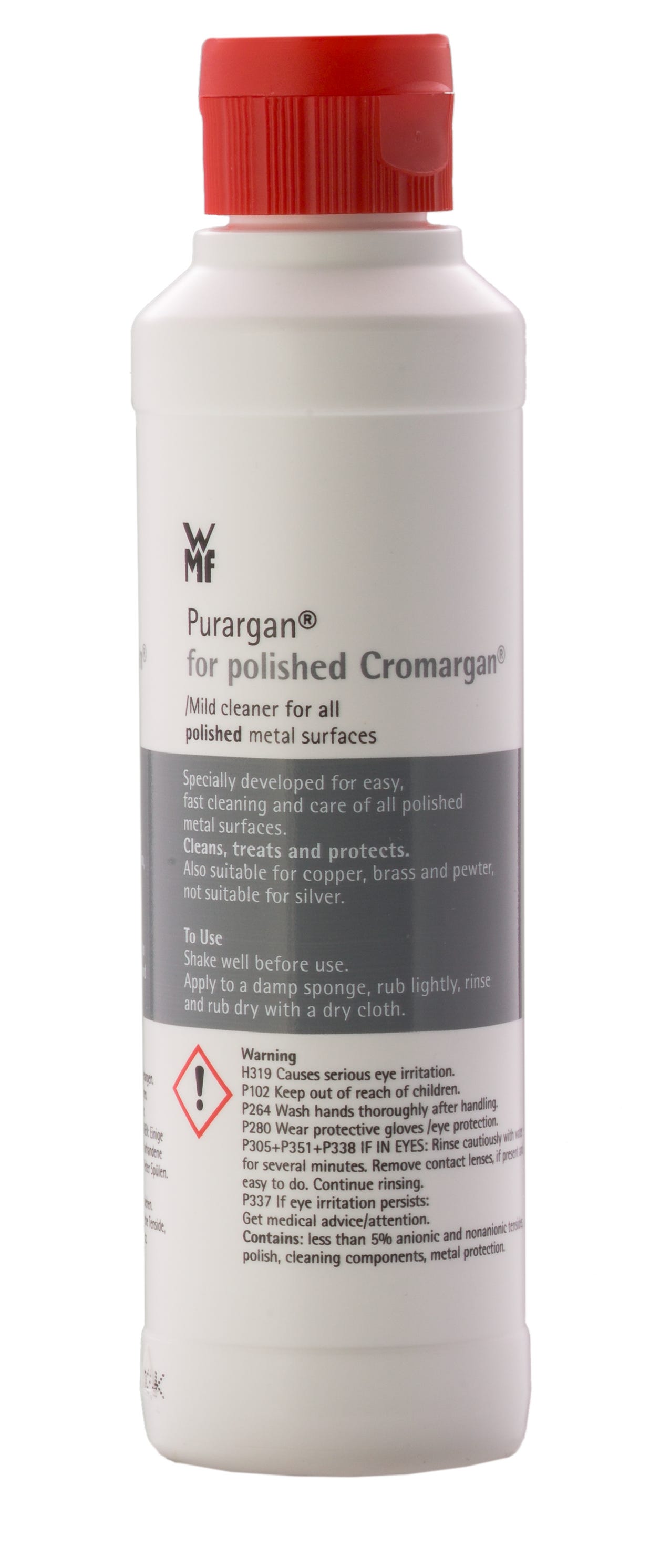 Purargan® pleiemiddel for polert rustfritt stål 0,25 L - WMF forside