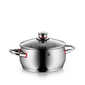 Quality One stekegryte med lokk 20 cm rustfritt stål 3,2 L forfra
