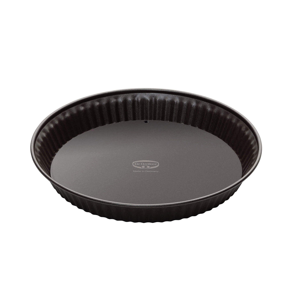 Quicheform Ø28 cm med emalje løs bunn non-stick - Dr. Oetker forfra