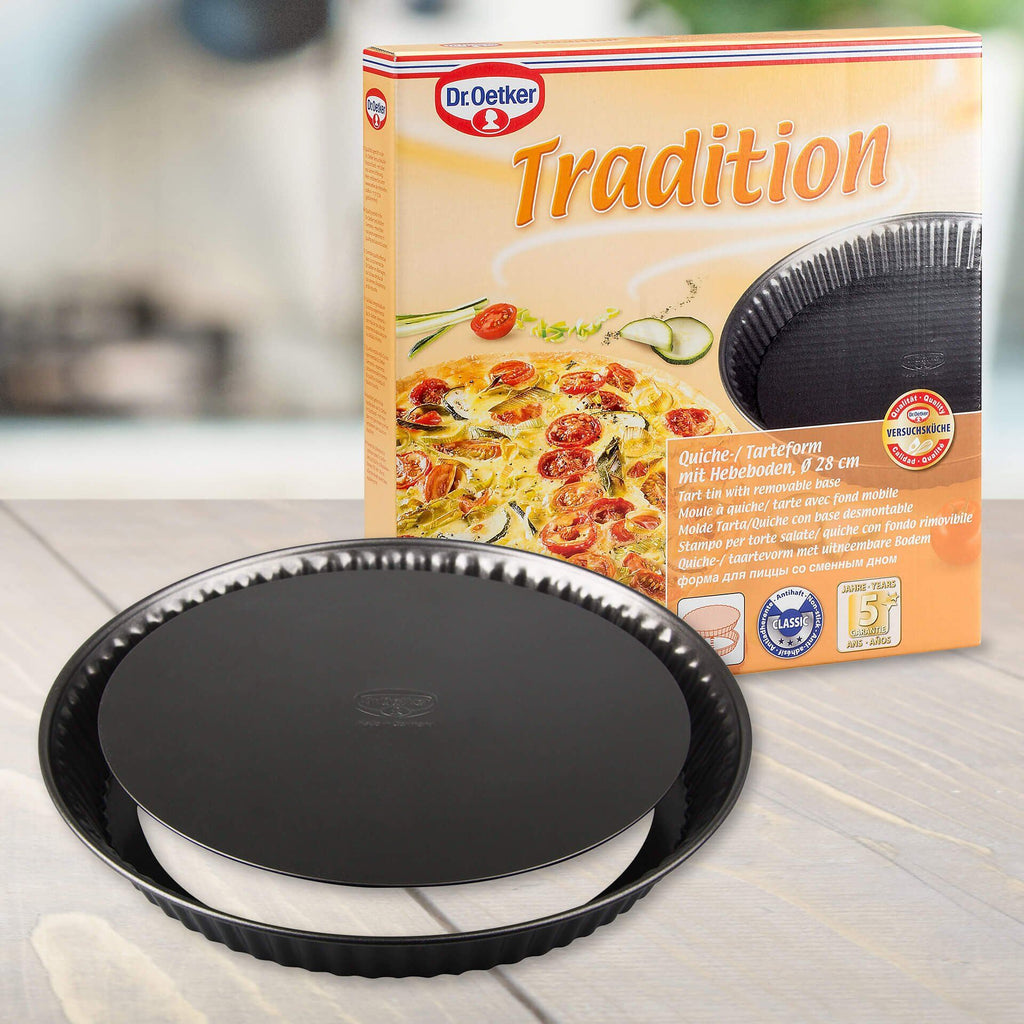 Quicheform med løs bunn Ø28 cm non-stick - Dr. Oetker bakside