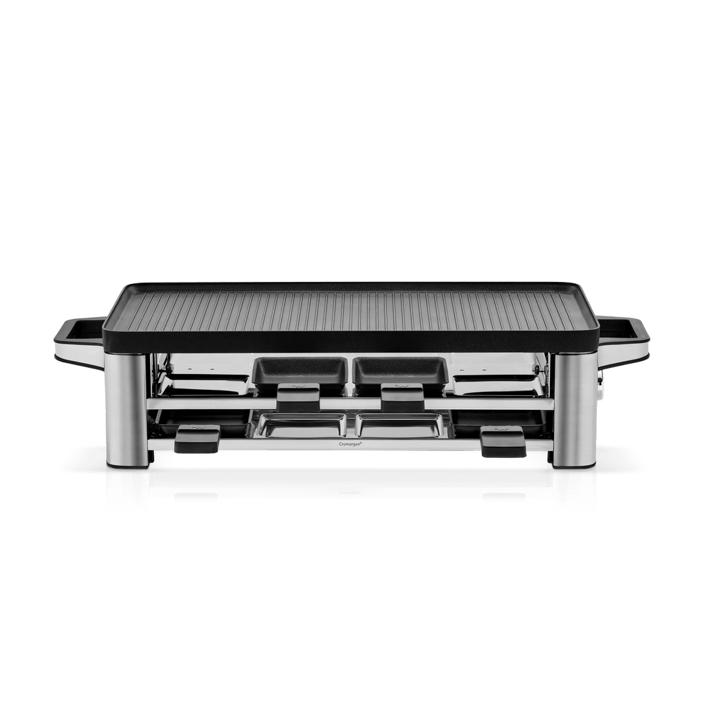 Raclettegrill for 8 personer med non-stick grillplate WMF Lono forfra