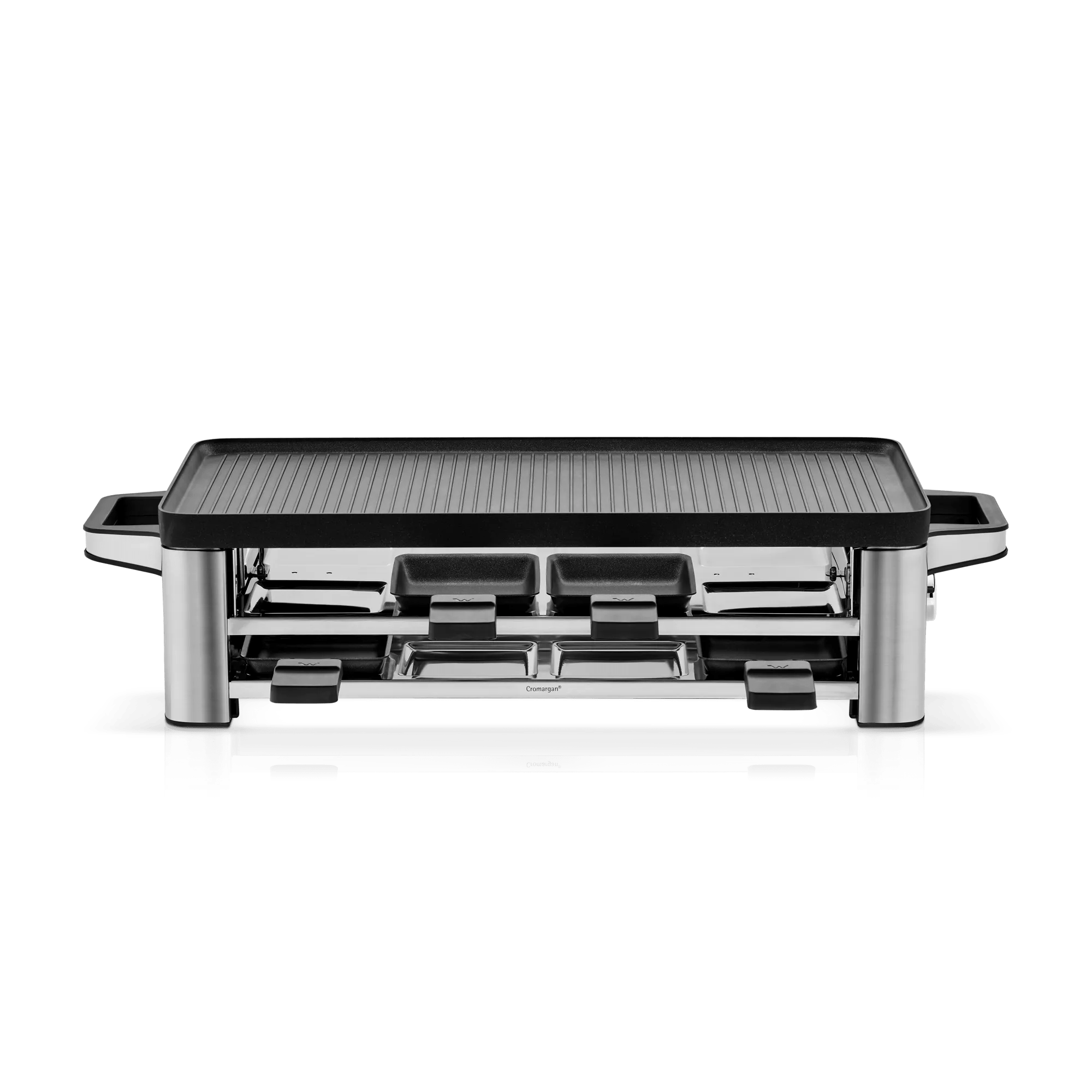 Raclettegrill for 8 personer med non-stick grillplate WMF Lono forfra