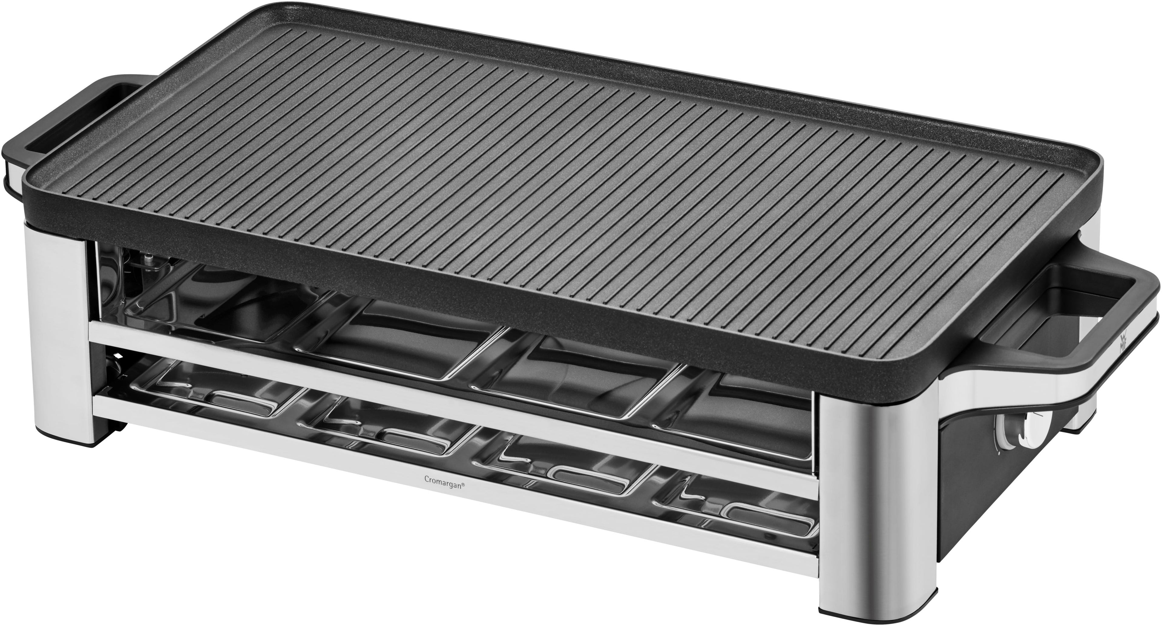 Raclettegrill for 8 personer med non-stick grillplate WMF Lono bakside