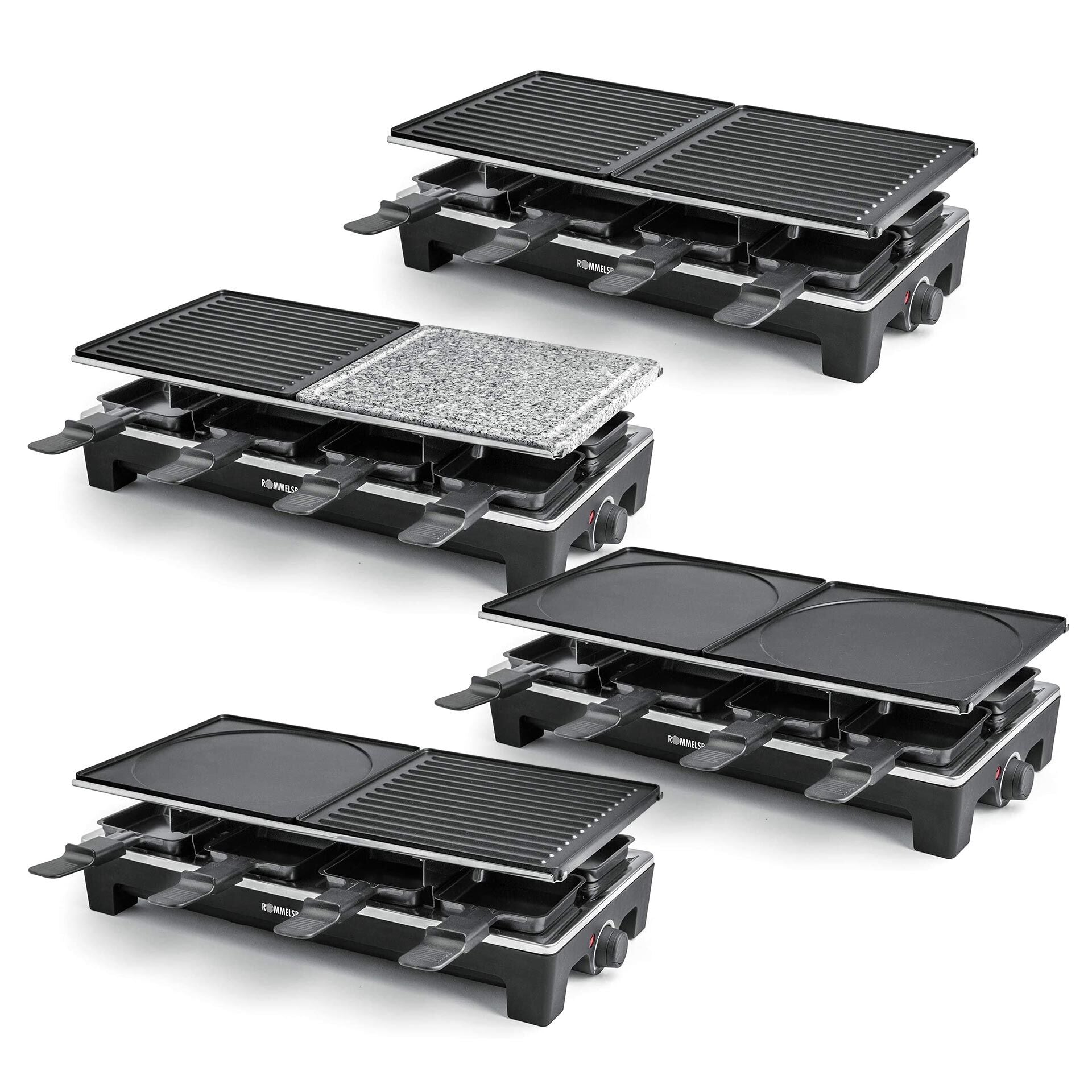 Baksiden av Raclettegrill RCS 1350 med granittplate