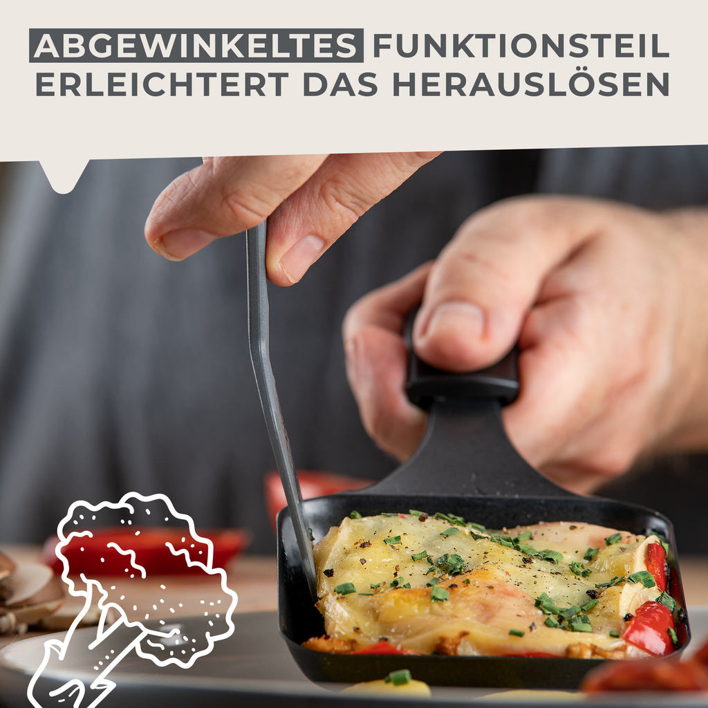 Raclettespatel 4 stk varmebestandig opp til 270°C - Fackelmann vinklet spiss