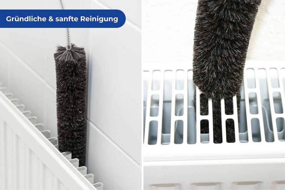 Radiatorbørste 50 cm geithår grå - Maximex sideprofil