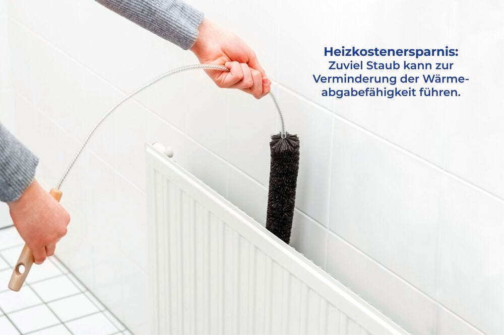 Radiatorbørste 50 cm geithår grå - Maximex brukt på radiator