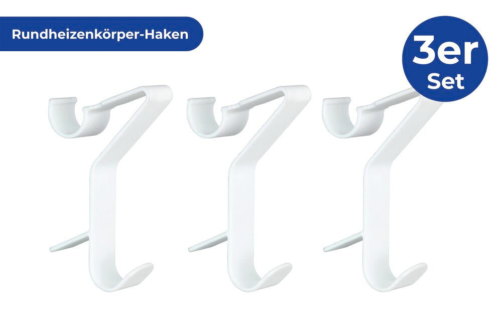 Detalj av Radiatorkroker hvit 3-delt sett 2,5 x 13 x 8,8 cm - Wenko
