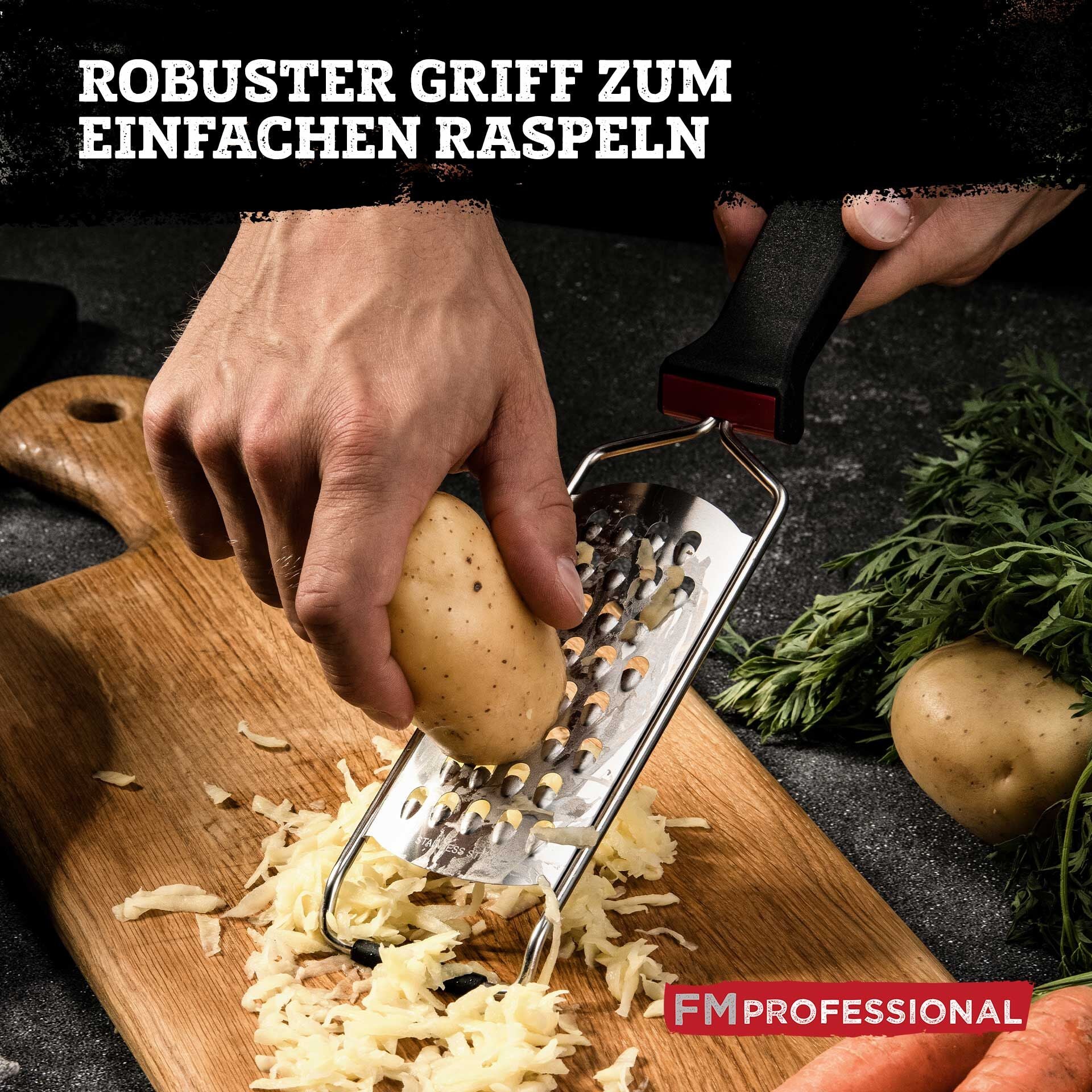 Bruk av Rasprivjern kort grovt rustfritt stål 37x8 cm - FMprofessional i kjøkken