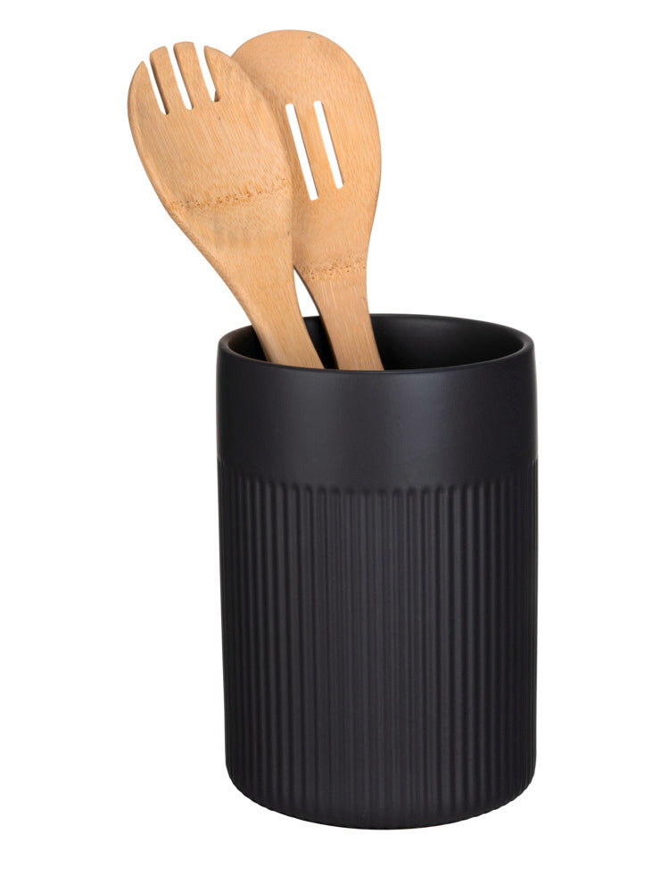 Redskapsholder keramikk svart 1,3 L Ø12x16,5 cm REFIA bakside