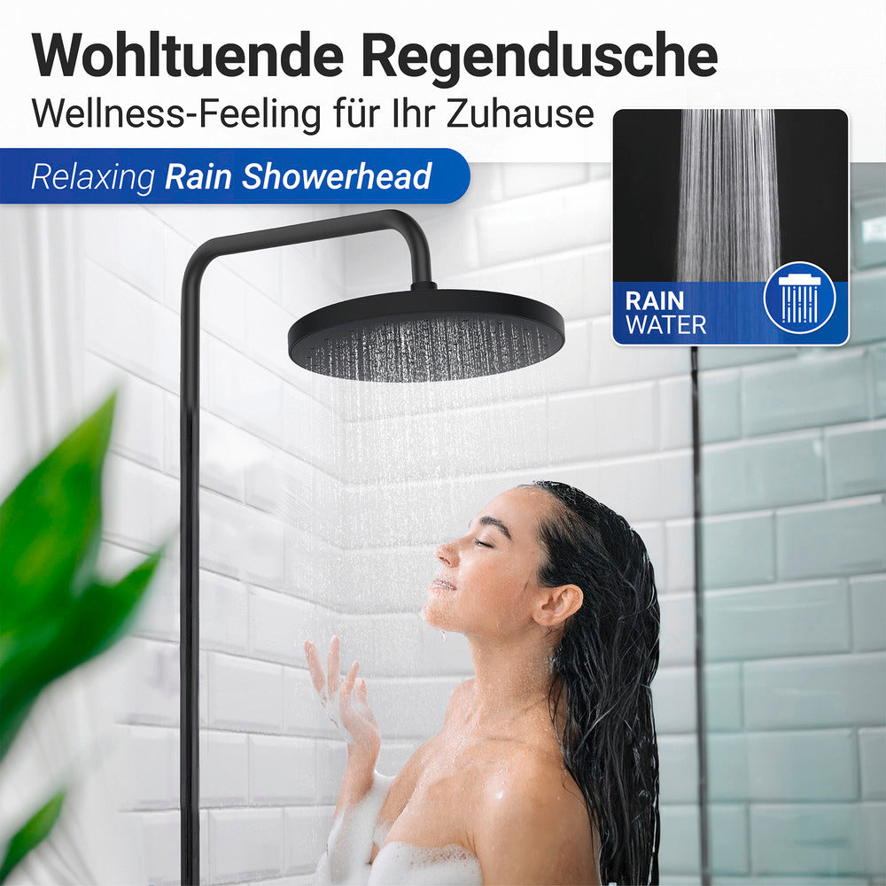 Nærbilde av Regndusjhode Automatic Cleaning Ø 22,5 cm svart ABS