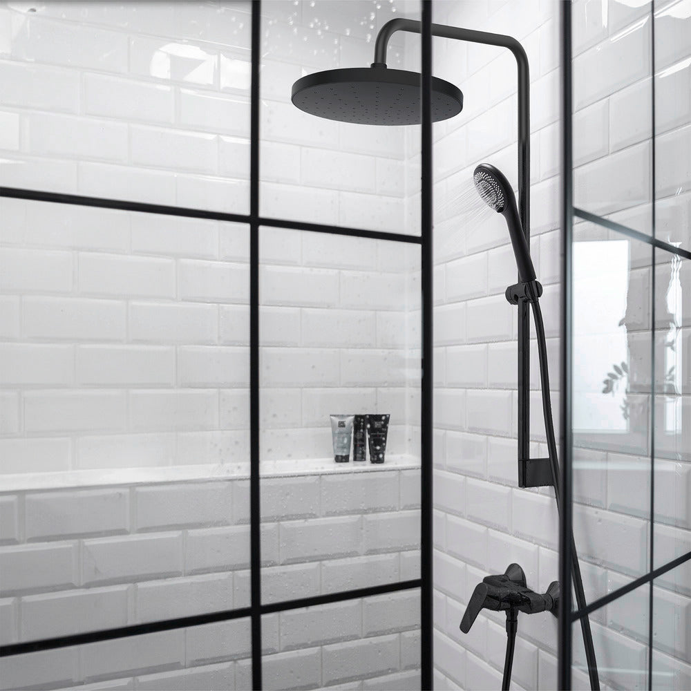 Regndusjhode Automatic Cleaning Ø 22,5 cm svart ABS i dusjmiljø