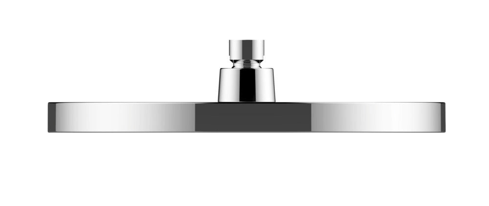 Regndusjhode Softwater krom/svart Ø 26 cm med vannstråle