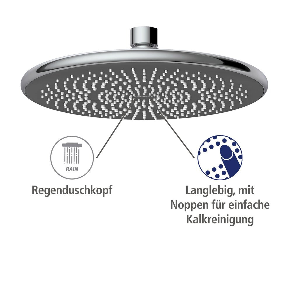 Nærbilde av Regndusjhode vannbesparende Ø 22,5 cm sølvfarget - Wenko