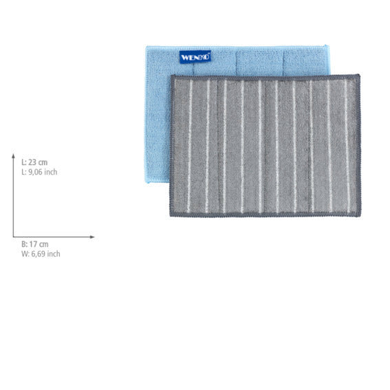Rengjøringssvamp mikrofiber grå 2-pack - Wenko i bruk