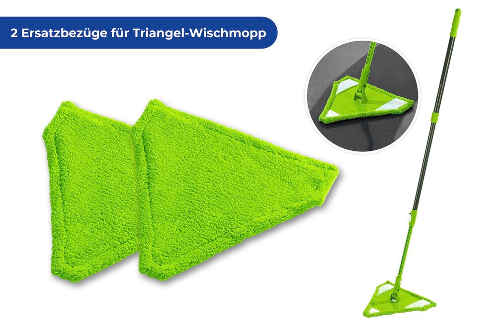 Reservetrekk til triangel-mopp 2-delt sett polyester Maximex montert på mopp