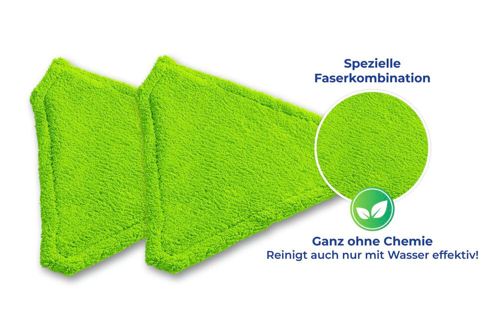 Reservetrekk til triangel-mopp 2-delt sett polyester Maximex grønn farge