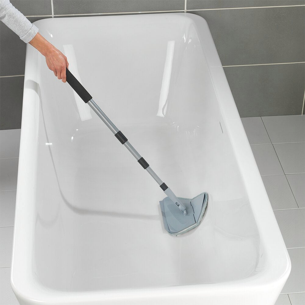 Nærbilde av tekstur på reservetrekk til triangelmopp 2-delt mikrofiber Maximex