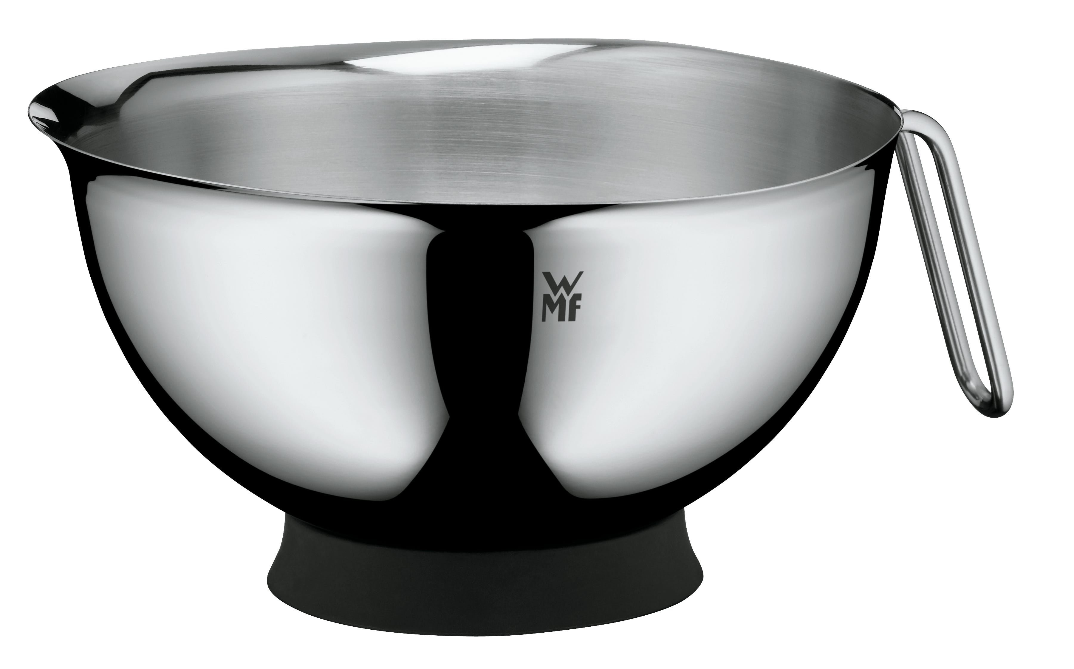 Rørebolle rustfritt stål 20 cm 1,5 L med standfot WMF forfra