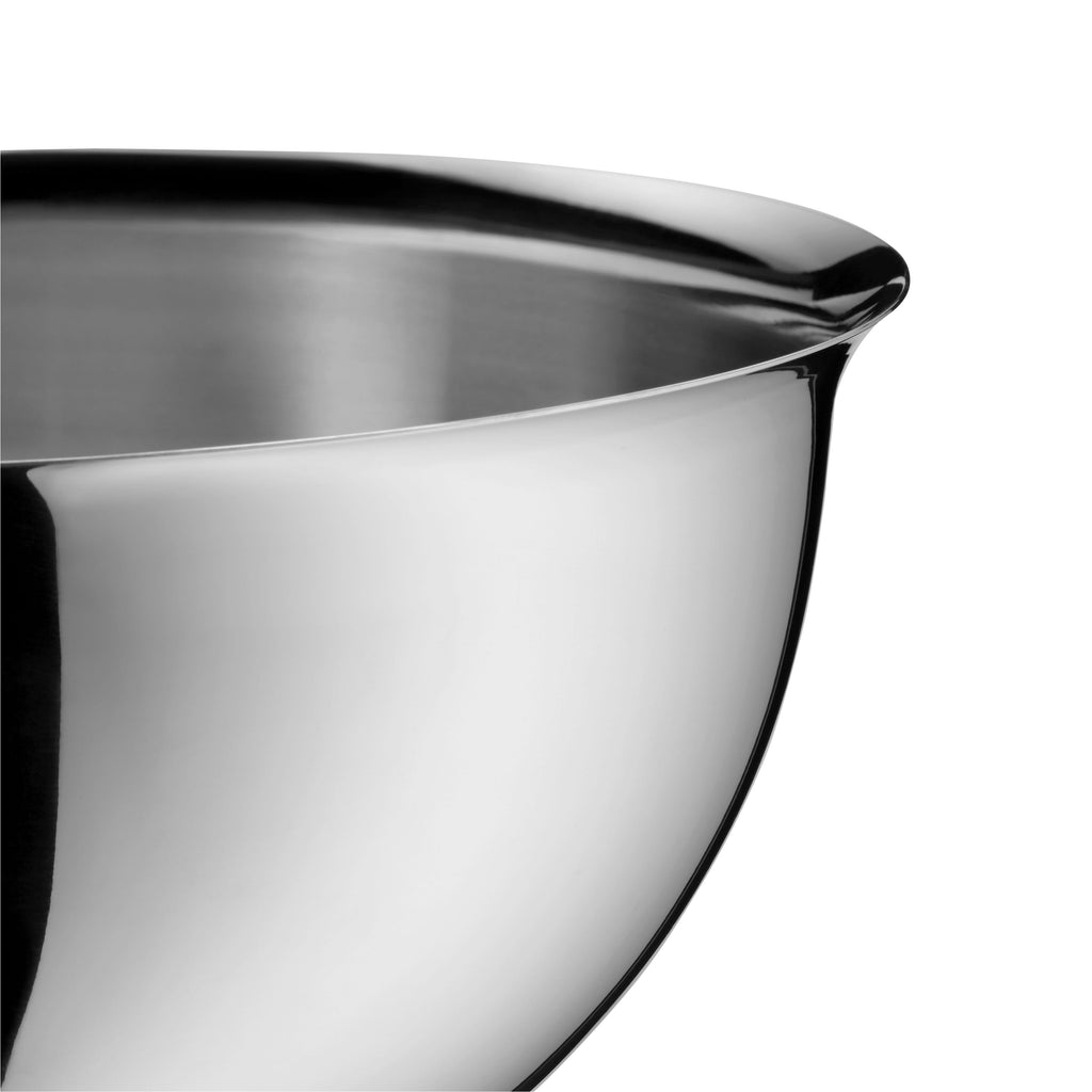 Rørebolle rustfritt stål 20 cm 1,5 L med standfot WMF bakside