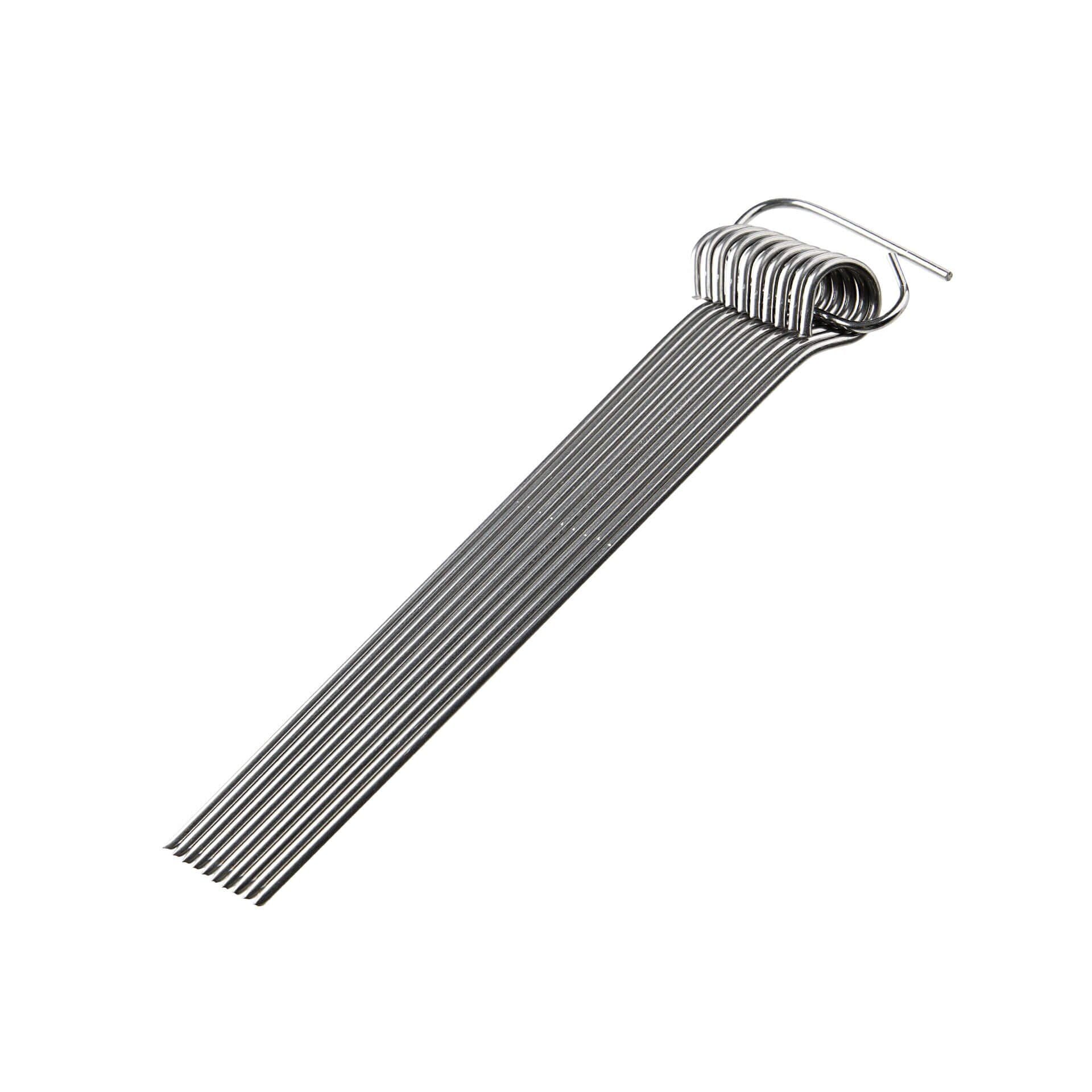 Rulladenåler rustfritt stål 10 cm 10 stk forfra