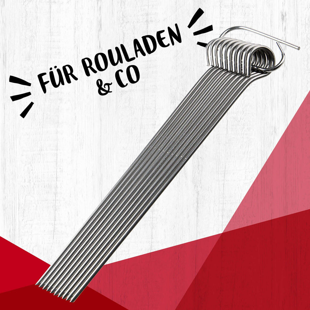 Rulladenåler rustfritt stål 10 cm 10 stk detalj av øse