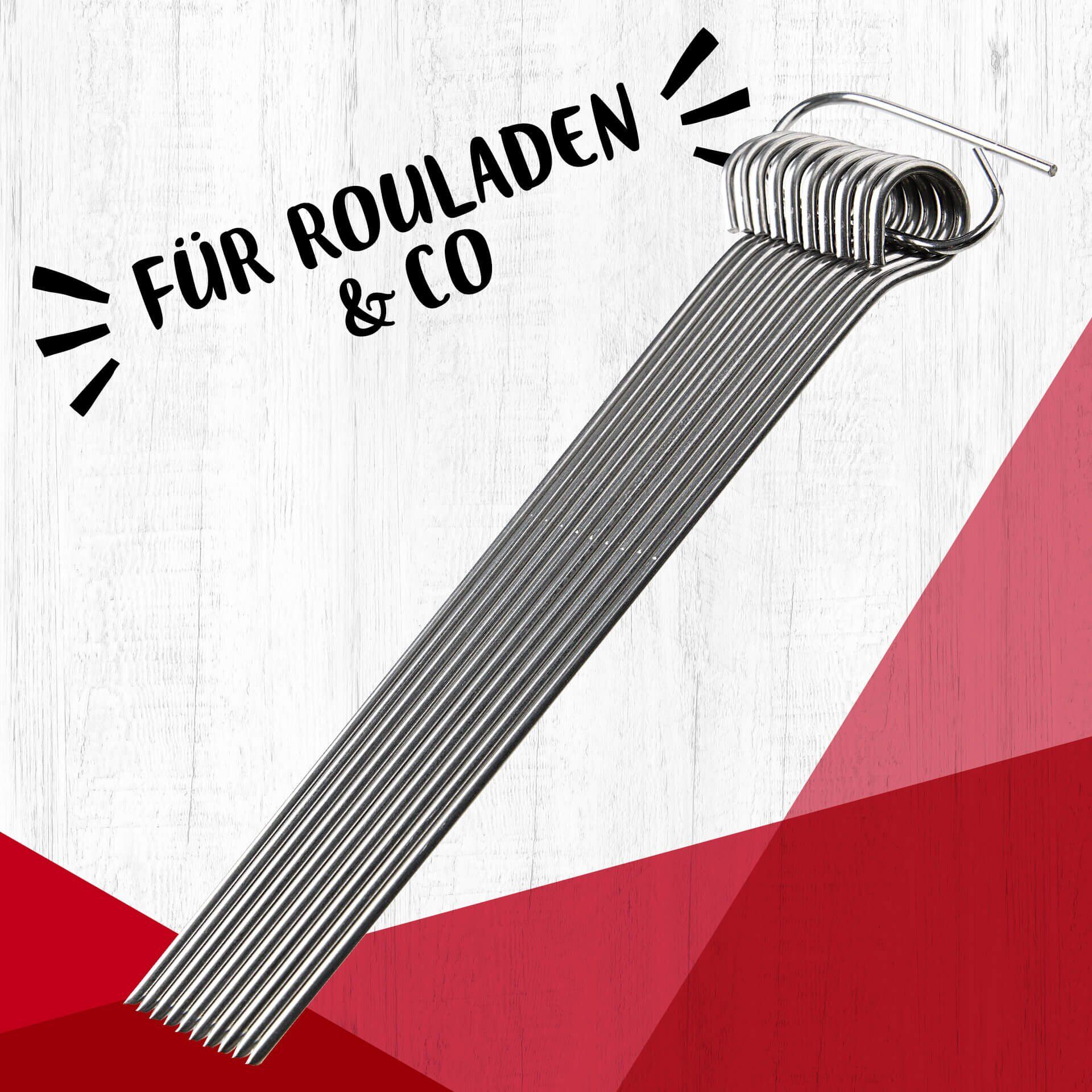 Rulladenåler rustfritt stål 10 cm 10 stk detalj av øse
