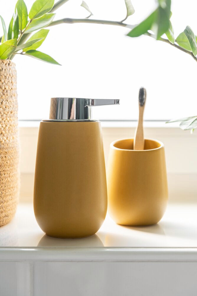 Detalj av Såpedispenser Badi keramikk gul 320 ml