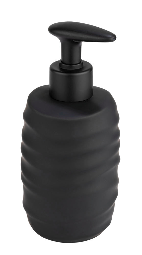 Såpedispenser Illana keramikk svart 0,4 L soft-touch forfra