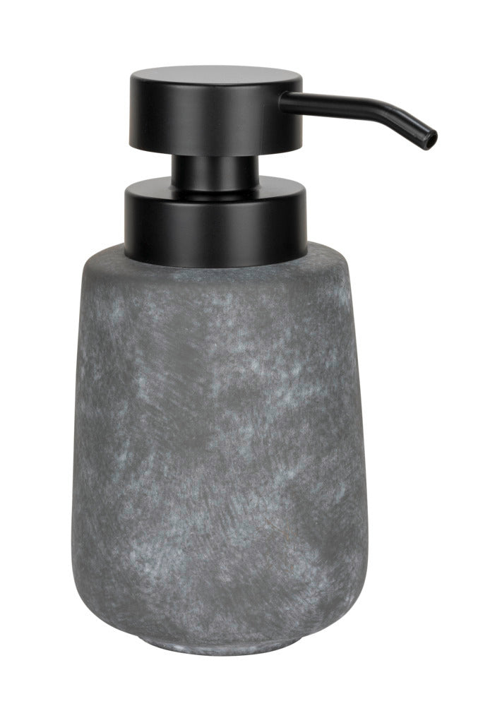 Såpedispenser keramikk/plast grå/svart 0,4 L betongutseende Sacile bakside