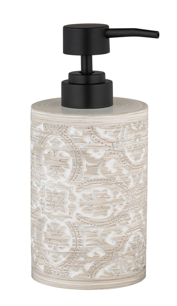 Bakside av Såpedispenser Ortezzano grå med strukturert overflate