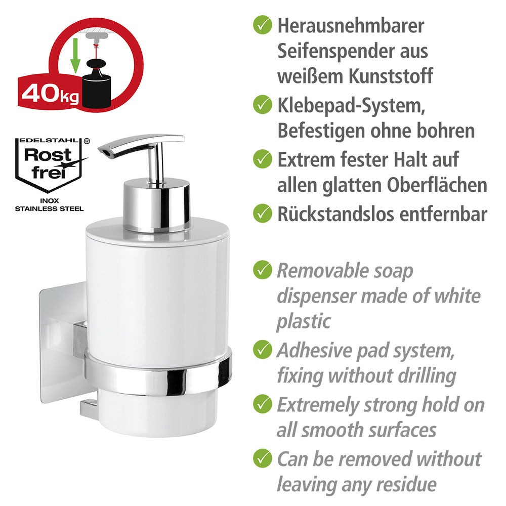 Detalj av Turbo-Loc® klebesystem på Såpedispenser Quadro Turbo-Loc®