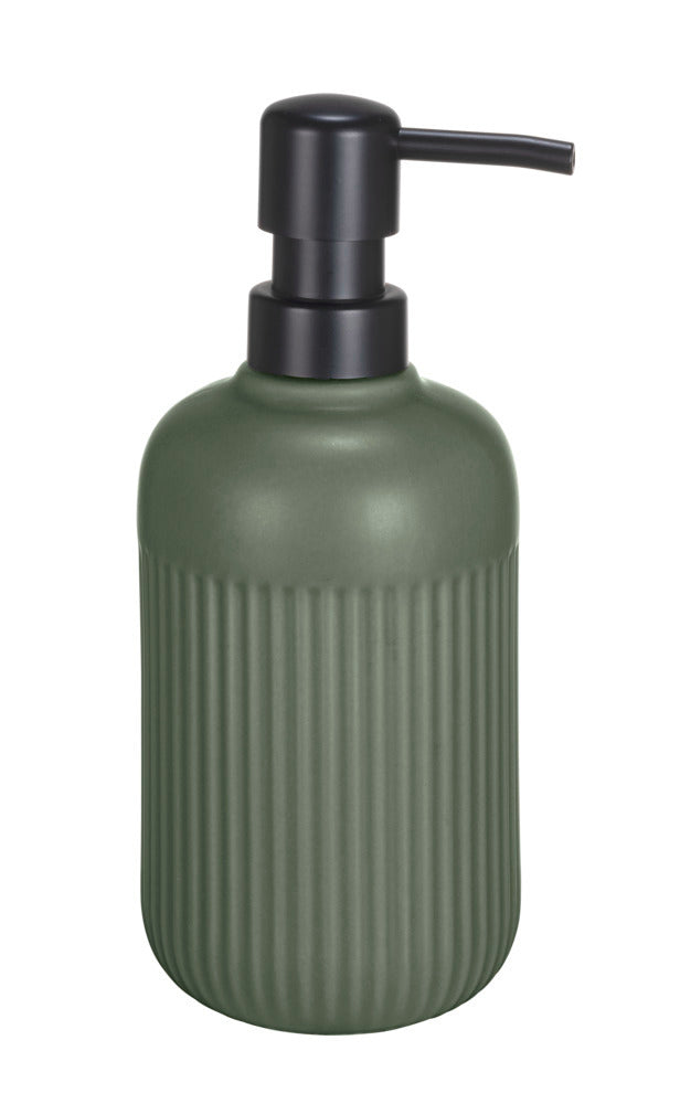 Såpedispenser REFIA keramikk grønn/svart detalj