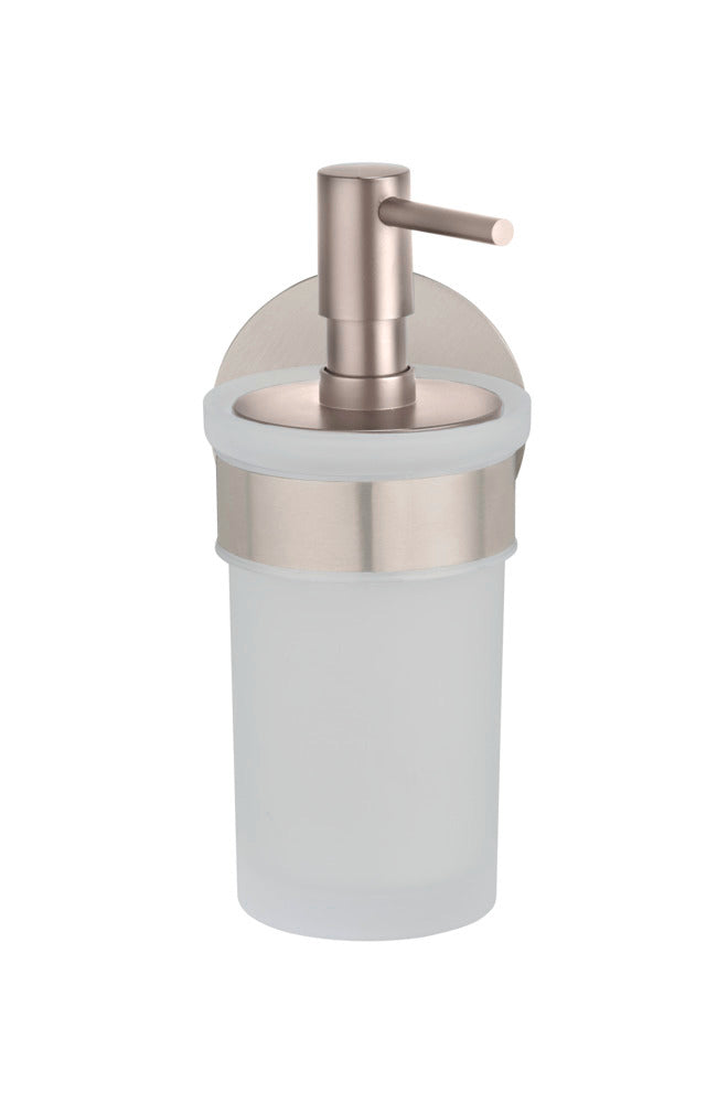 Detalj av Såpedispenser rustfritt stål matt MELETO lim/skrue