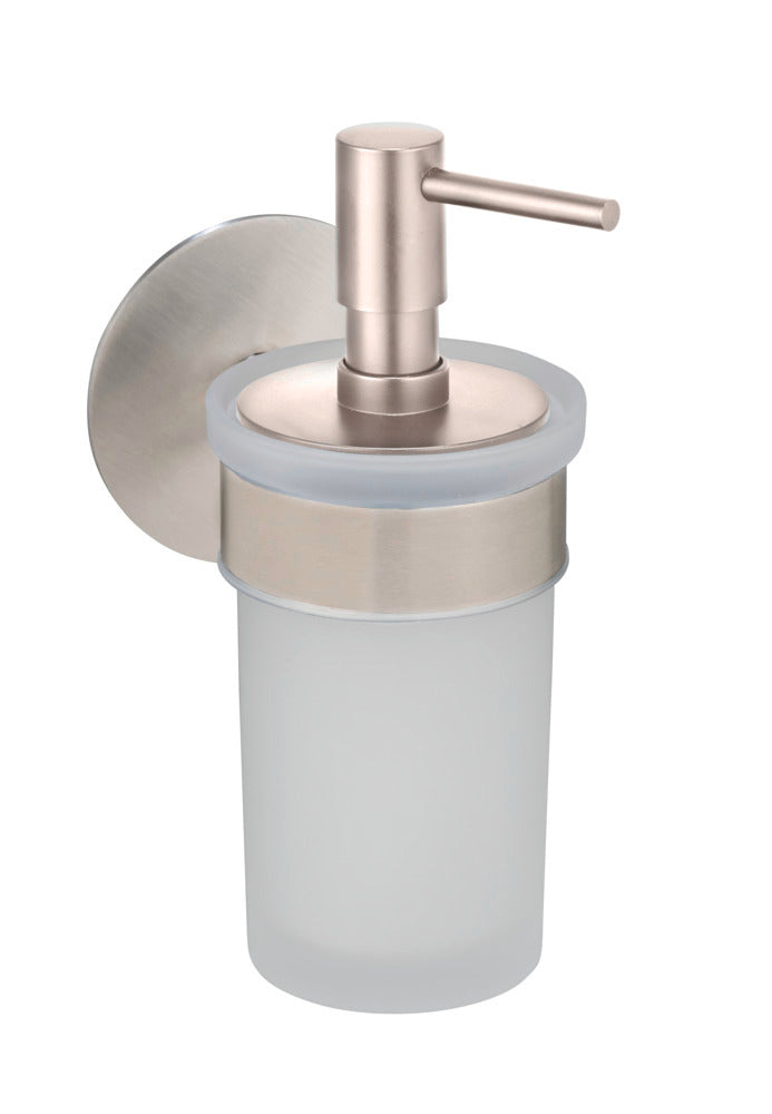 Montert Såpedispenser rustfritt stål matt MELETO lim/skrue på bad