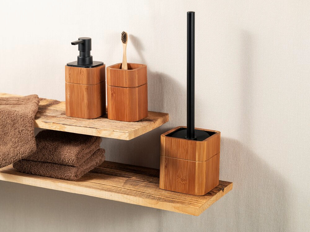 Detalj av Såpedispenser Serro bambus brun - Wenko