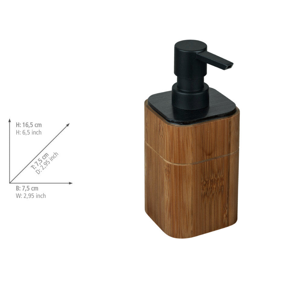 Montert Såpedispenser Serro bambus brun - Wenko på badet